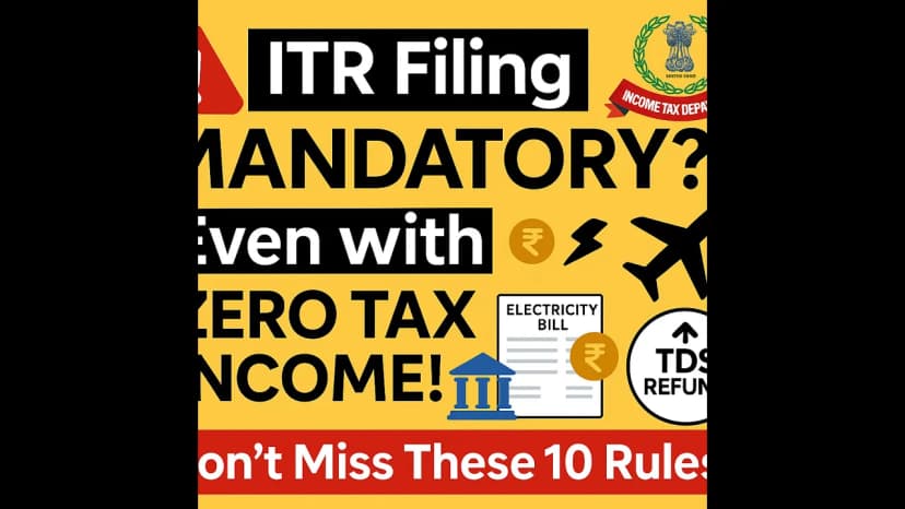 Must File ITR in These 10 Cases
